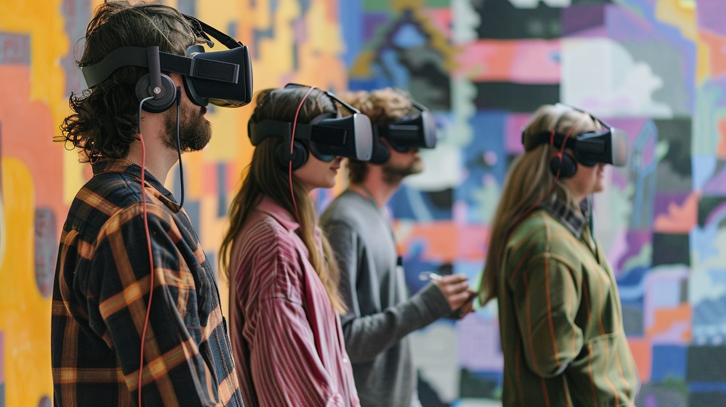 Multiple People using VR headset