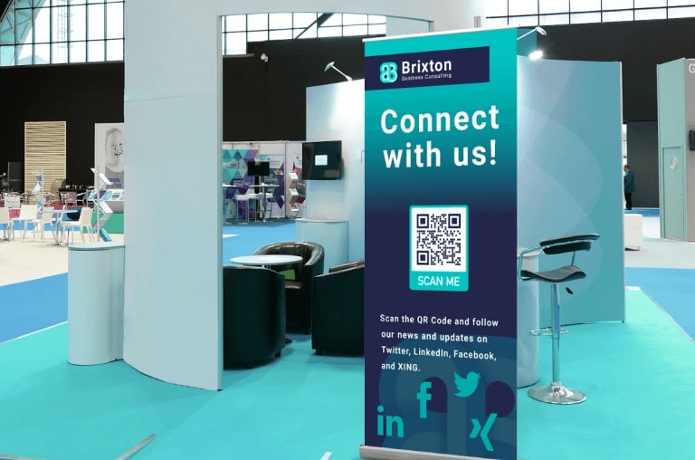 QR scan at tradeshow