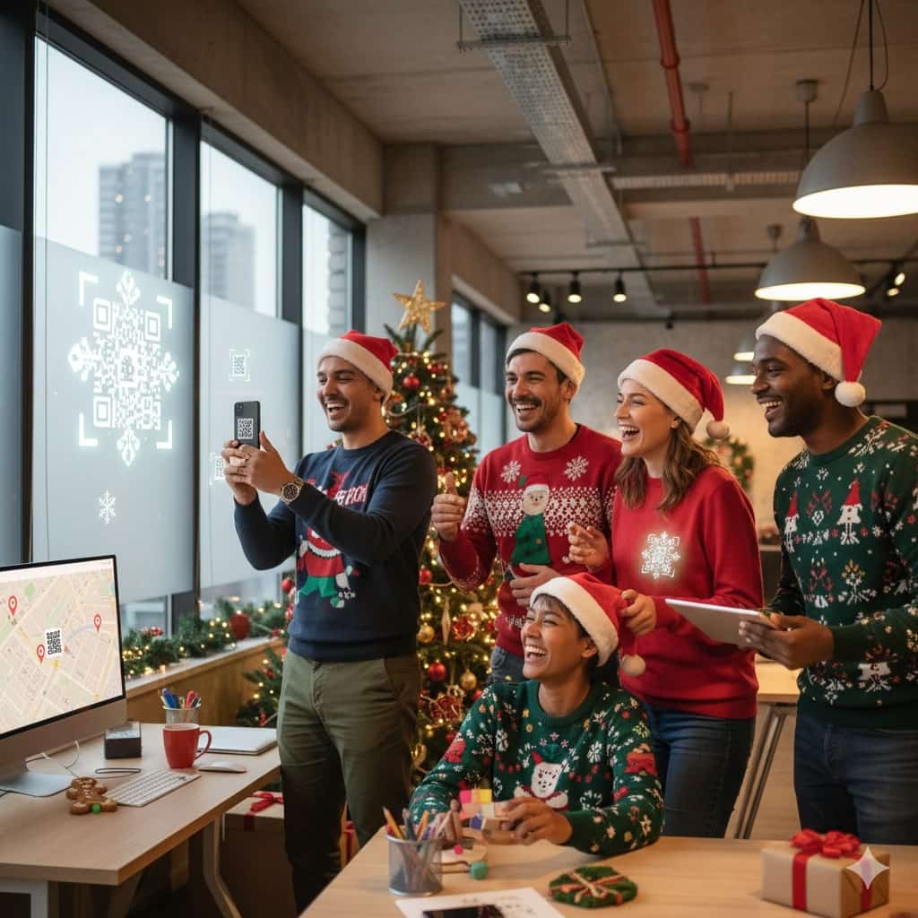 Holiday Scavenger Hunt with QR Codes