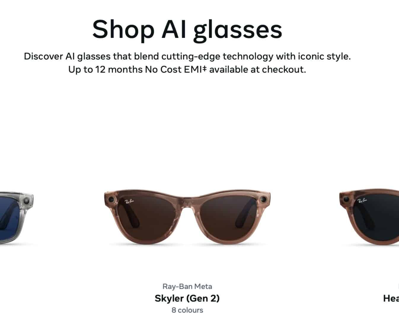 Meta Glass website